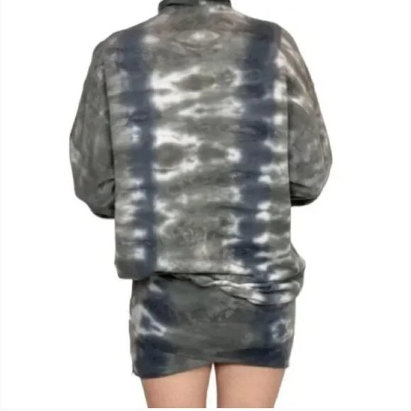 Young Fabulous & Broke Tie Dye Long Sleeve Turtle Neck Sweatshirt Mini Dress M - Picture 4 of 16